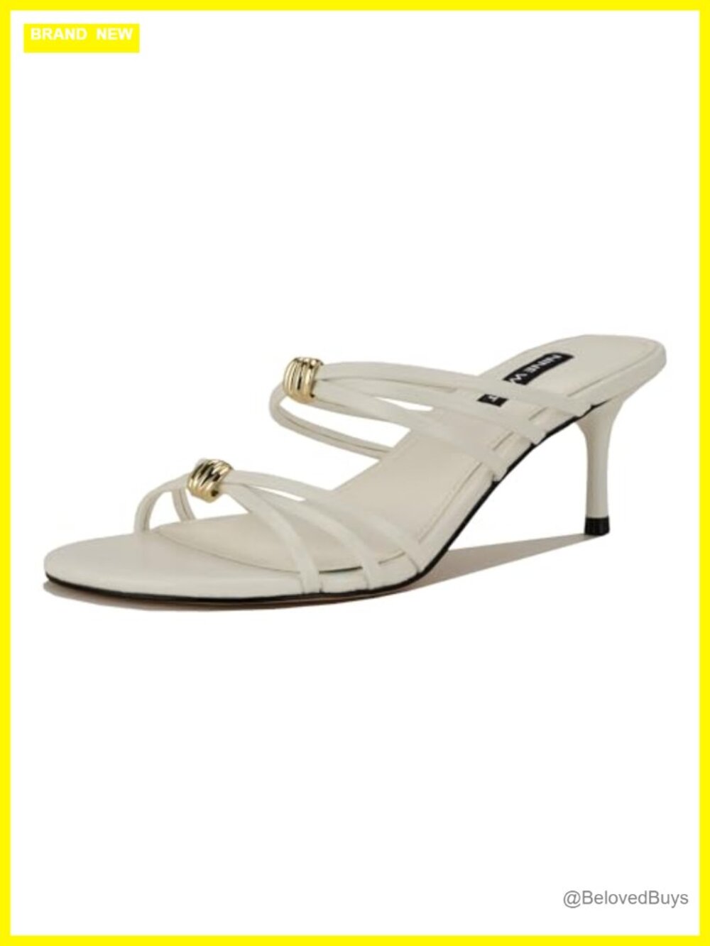 Nine West Grece Faux Leather Kitten Heel Slingback Dress Sandals